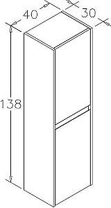 Dulap penal Orka Lisbon 40 Black mat