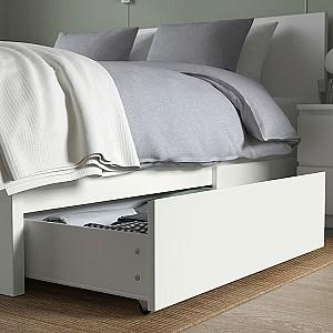 Pat IKEA Malm 4 cutii 180x200 Alb