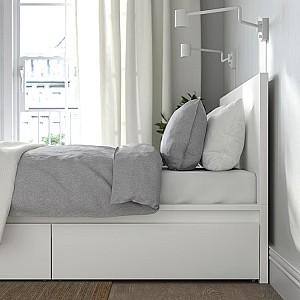 Pat IKEA Malm 4 cutii 180x200 Alb