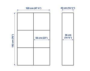 Dulap IKEA Besta Lappviken white 120x40x192 cm