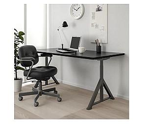 Masa de birou IKEA Idasen dark gray 160×80 cm