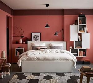 Pat IKEA Malm +2 cutii depozitare alb160×200 cm