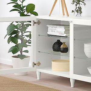 Dulap cu vitrina IKEA Besta/Ostvik/Kabbarp 180x42x74 Alb