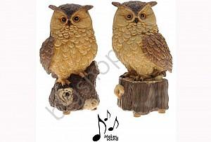 Decor pentru gradina ProGarden Suvenir "Bufnita" cu sunet 23362