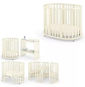 Patut copii MebiGrand Bembi 60x120 Nuc Deschis