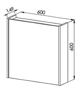 Dulap de baie Martat Venna 65cm white