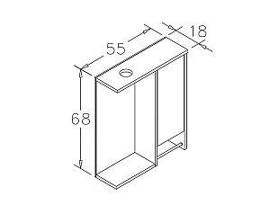 Dulap de baie Orka Aydos 55 White