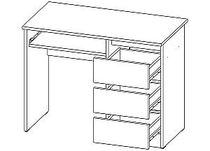 Masa de birou ML Mobila ML-12 Atelie Deschis(Gri)