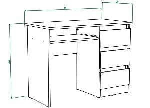 Masa de birou ML Mobila ML-12 Atelie Deschis(Gri)