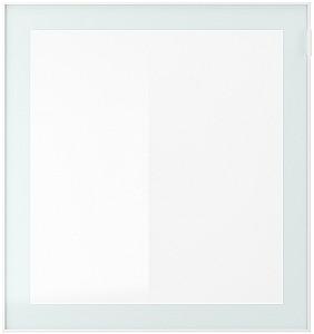 Dulap cu vitrina IKEA Besta/Glassvik/Stubbarp/ 180x42x74 Aspect Stejar Antichizat Alb/Verde Deschis