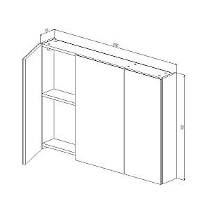 Dulap de baie Bayro Dorado 1000 (95899)