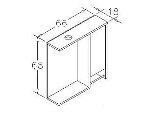 Dulap de baie Orka Aydos 65 Silver