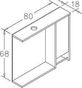 Dulap de baie Orka Aydos 85 Silver