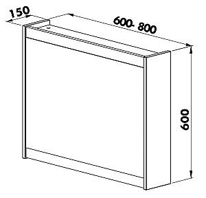 Dulap de baie Martat Teos 80 White