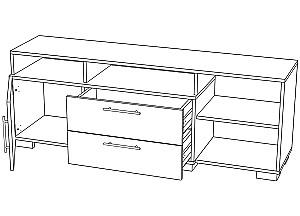 Tumba pentru televizor ML Mobila York Nr.3 Alb