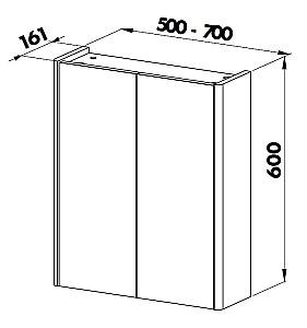 Dulap de baie Martat Rio 70cm athracite