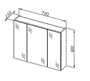 Dulap de baie Aquaform Dallas 75 (0408-530122)