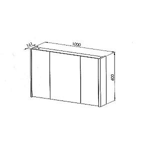 Dulap de baie Martat Zen 100cm crem