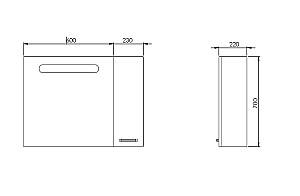 Dulap de baie Martat Ares 90 White