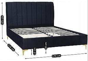 Pat Mebel Elite Marcelo 160x200 Negru