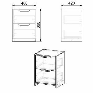 Comoda KompaniT PKT-9 Stejar sonoma (Bej)