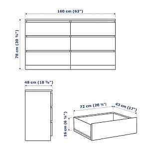Comoda IKEA Malm White (6 sertare)
