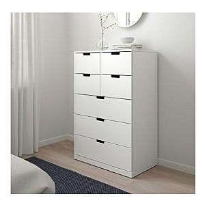 Comoda IKEA Nordli White 80×122 cm (7sertare)