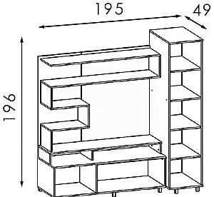 Living Modern Bari Alb/Stejar Craft Gri
