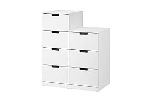 Comoda IKEA Nordli 7 sertare 80x99 Alb