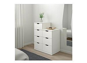 Comoda IKEA Nordli 7 sertare 80x99 Alb