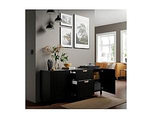 Comoda IKEA Besta black-brown Lappviken 180x40x74 cm