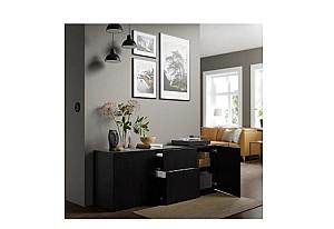 Comoda IKEA Besta Lappviken black-brown 180x42x65 cm
