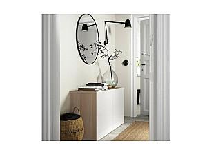 Comoda IKEA Besta antique oak / glossy Selsviken / white 120x42x65 cm