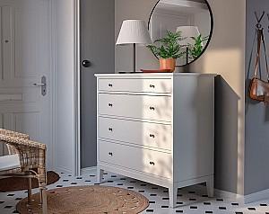 Comoda IKEA Idanas 4 sertare 104x118 Alb