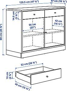 Comoda IKEA Tonstad 121x47x90 Furnir Stejar