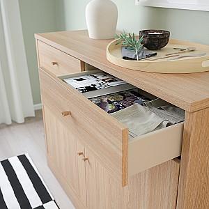 Comoda IKEA Tonstad 121x47x90 Furnir Stejar