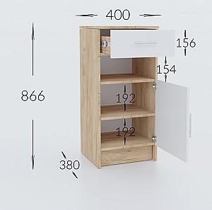 Comoda Confort-NV Stephani Wenge(Maro)/Stejar Laptos(Bej)