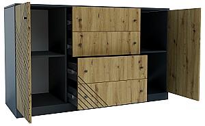 Comoda Confort-NV Bristol Antracit(Gri)/Stejar Artizan(Maro)