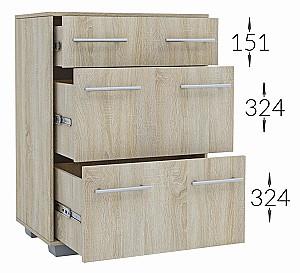 Comoda Confort-NV Nika Satin(Bej)