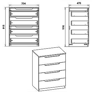 Comoda KompaniT Trumo (Complect) Wenge