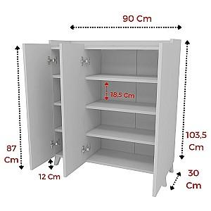 Comoda Fabulous Multifunctional Cabinet With 3 Door (Anthracite)