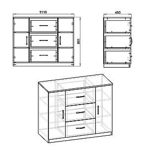 Comoda KompaniT 3+2 Stejar sonoma
