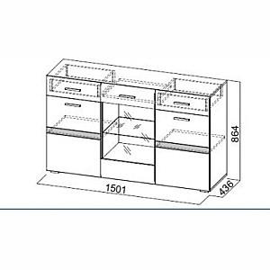 Comoda SV-Mebel Solo Alb/Wenge