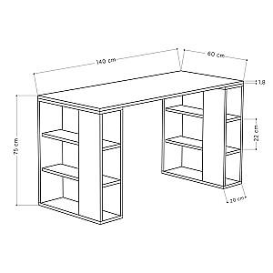 Masa de birou DECO Colmar White/Anthracite