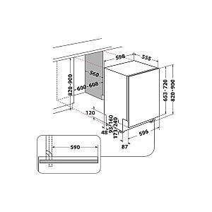 Masina de spalat vase incorporabilă Indesit D2I HD524 A