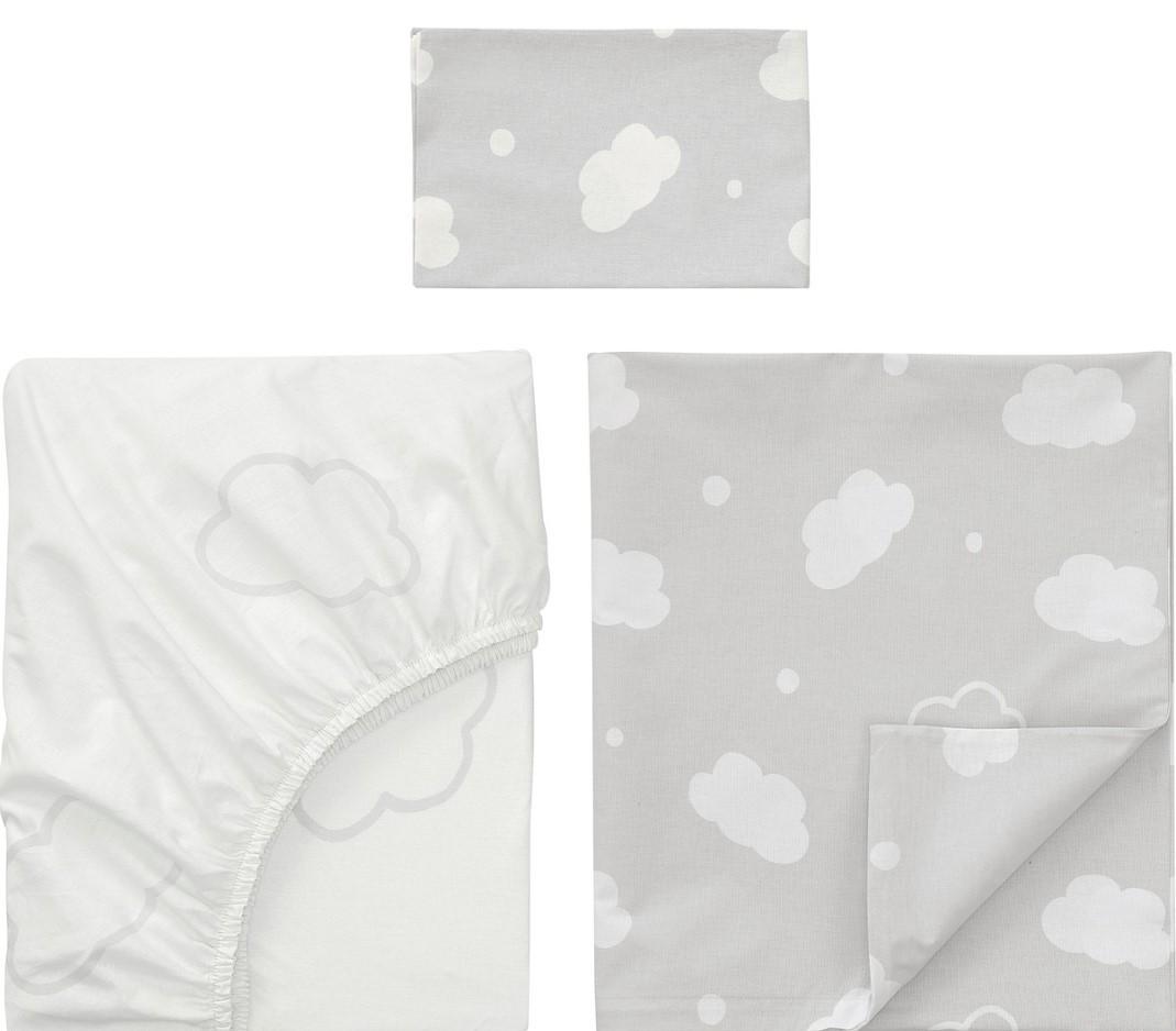 Lenjerie de pat IKEA Ringduva 60x120 Alb/Gri
