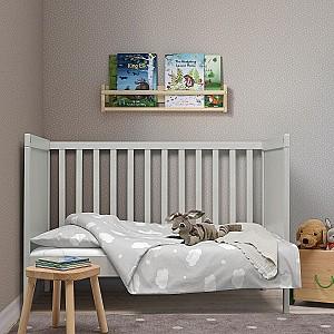 Lenjerie de pat IKEA Ringduva 60x120 Alb/Gri