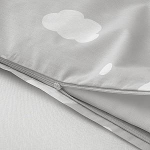 Lenjerie de pat IKEA Ringduva 60x120 Alb/Gri