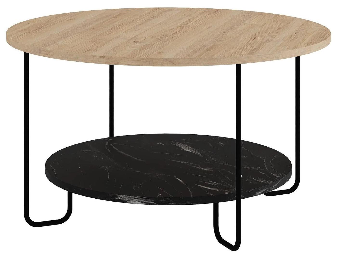 Masuta de cafea, reviste DECO Corro Oak(Stejar)/Lotus(Negru)