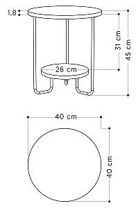 Masuta laterala DECO Corro Maro Inchis
